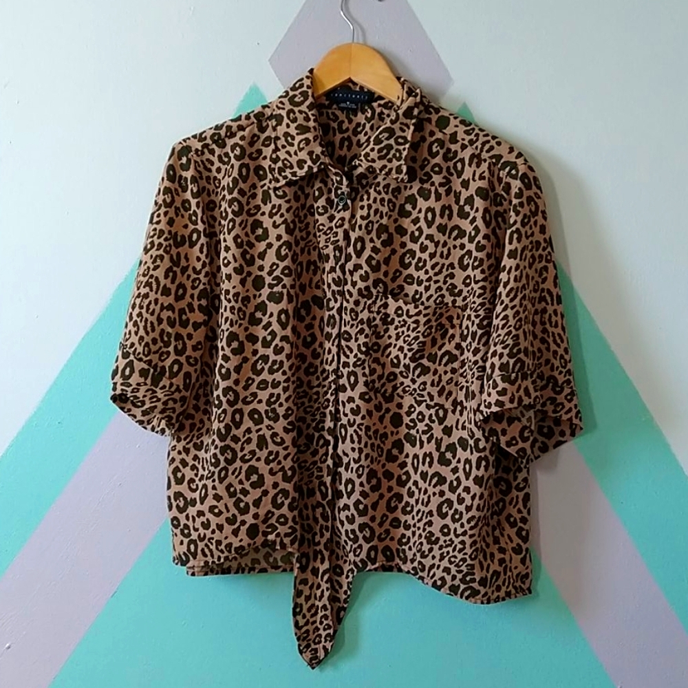 Cheetah Print Blouse